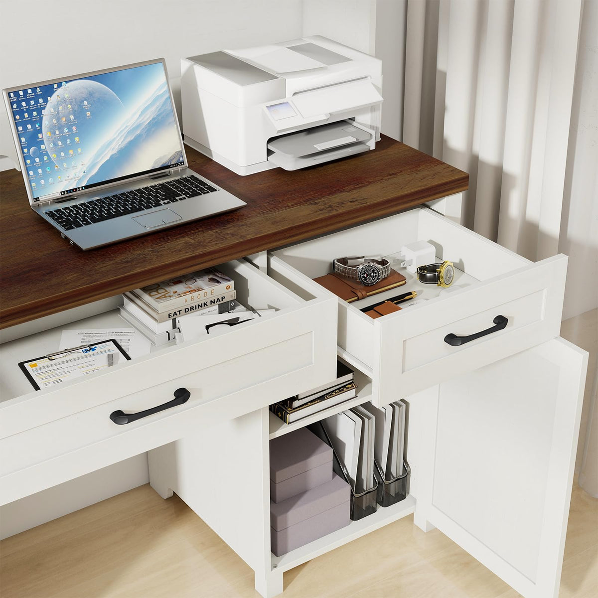 67" Executive Desk with File Drawer K3075
