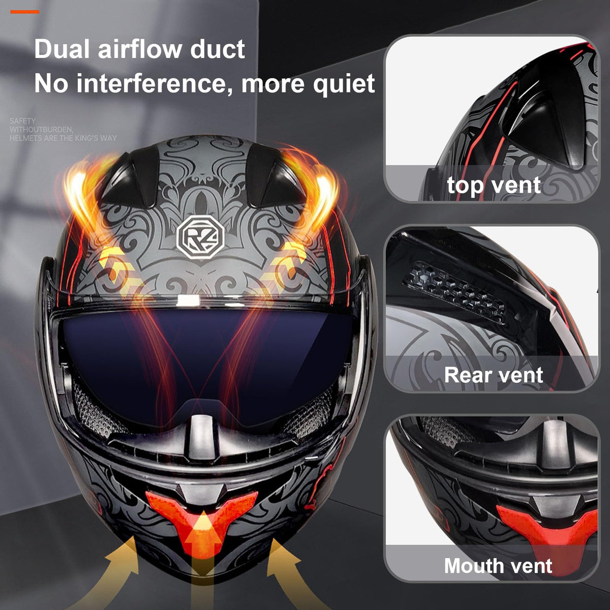 Modular Bluetooth Motorcycle Helmet DOT Approved Dual Visor Flip up Y57189