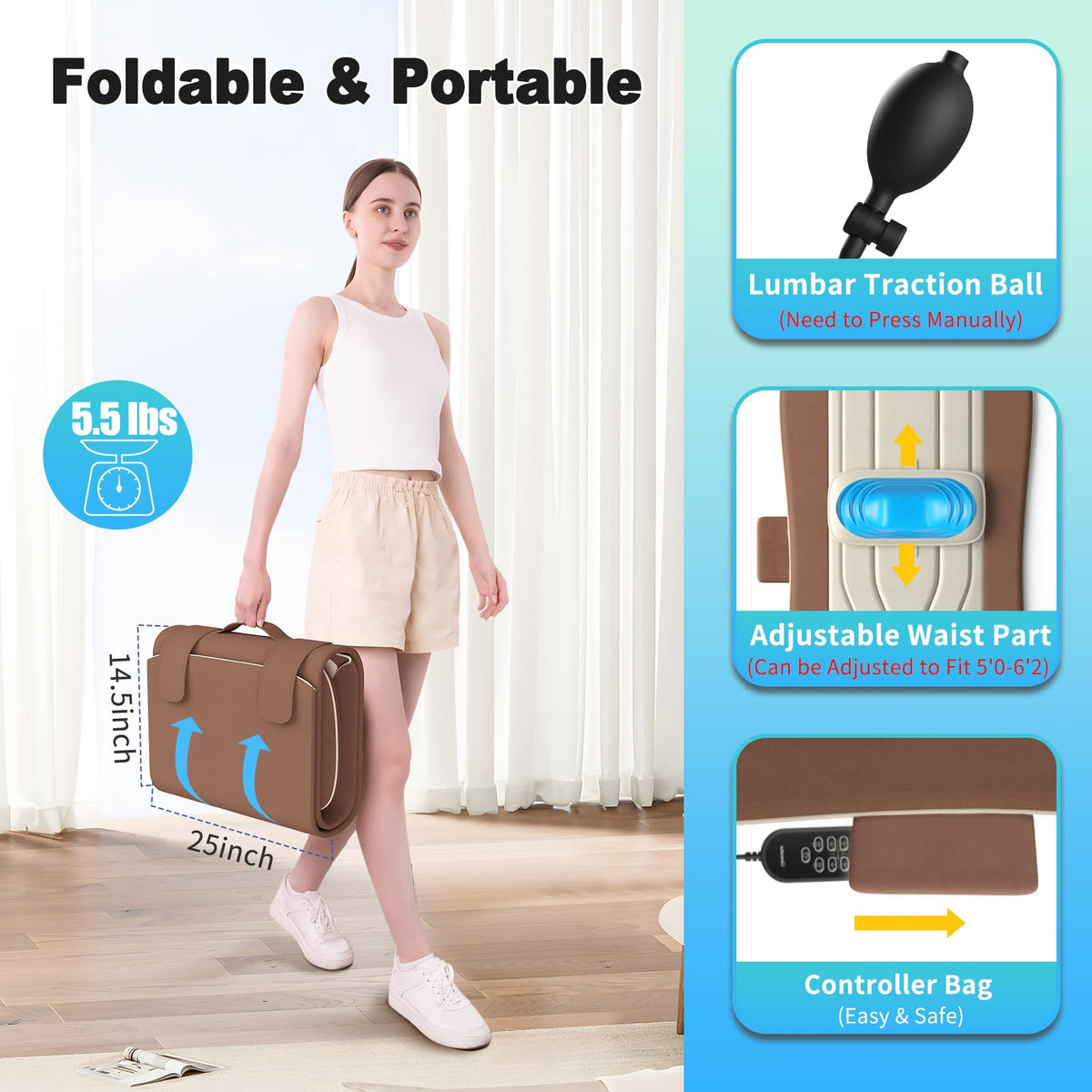 Full Body Massage Mat with 3 Heating Zones L148029
