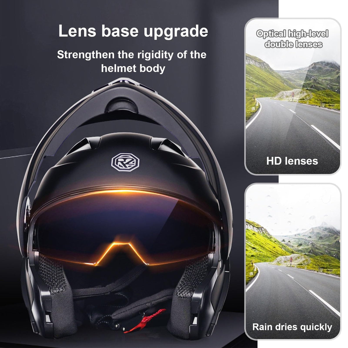 Modular Bluetooth Motorcycle Helmet DOT Approved Dual Visor Flip up Y57189