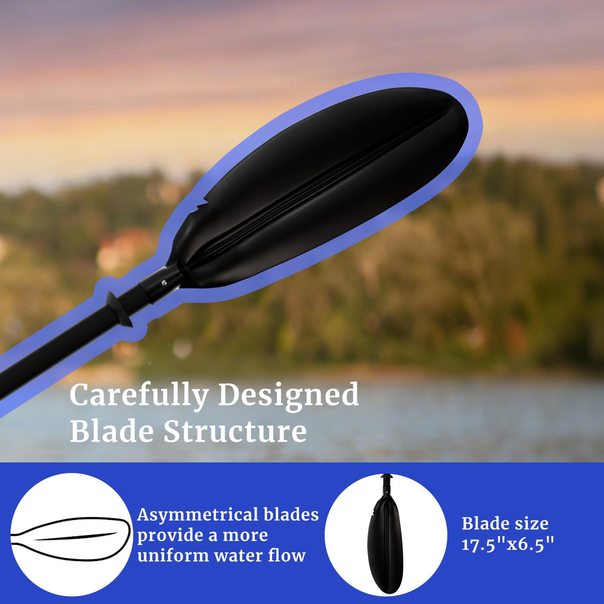 Adjustable Kayak Paddle with Paddle Leash M985089