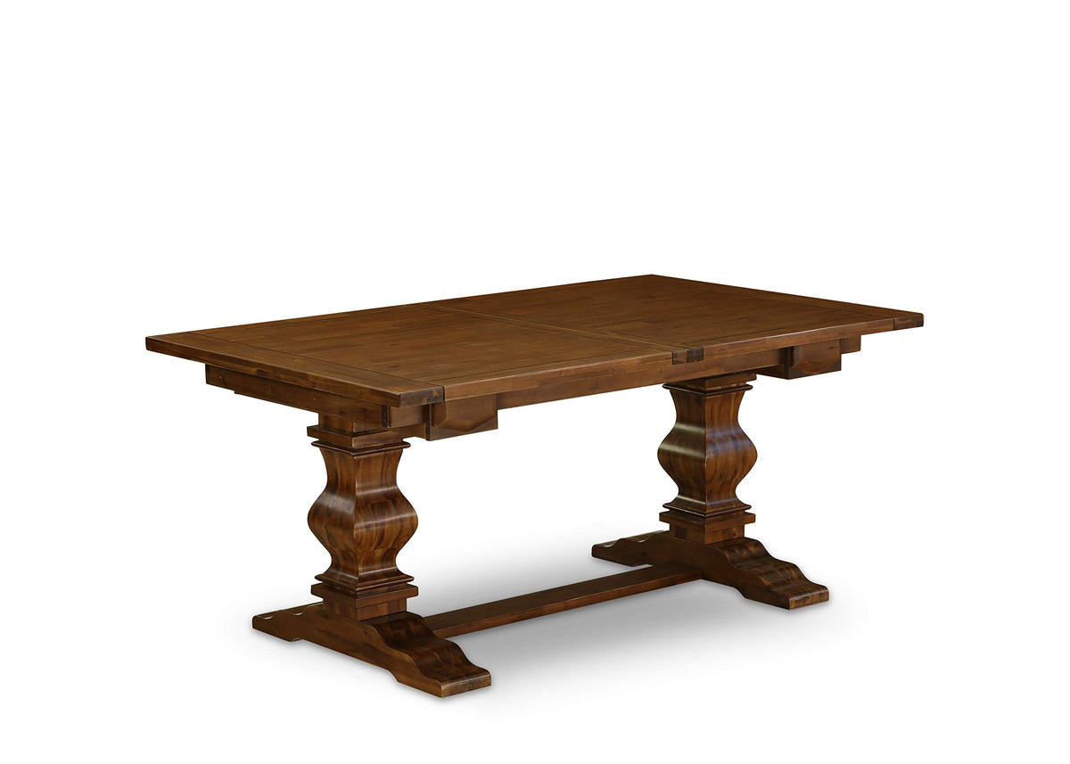 9 Piece Walnut Dining Set with 8 Upholstered Chairs V534