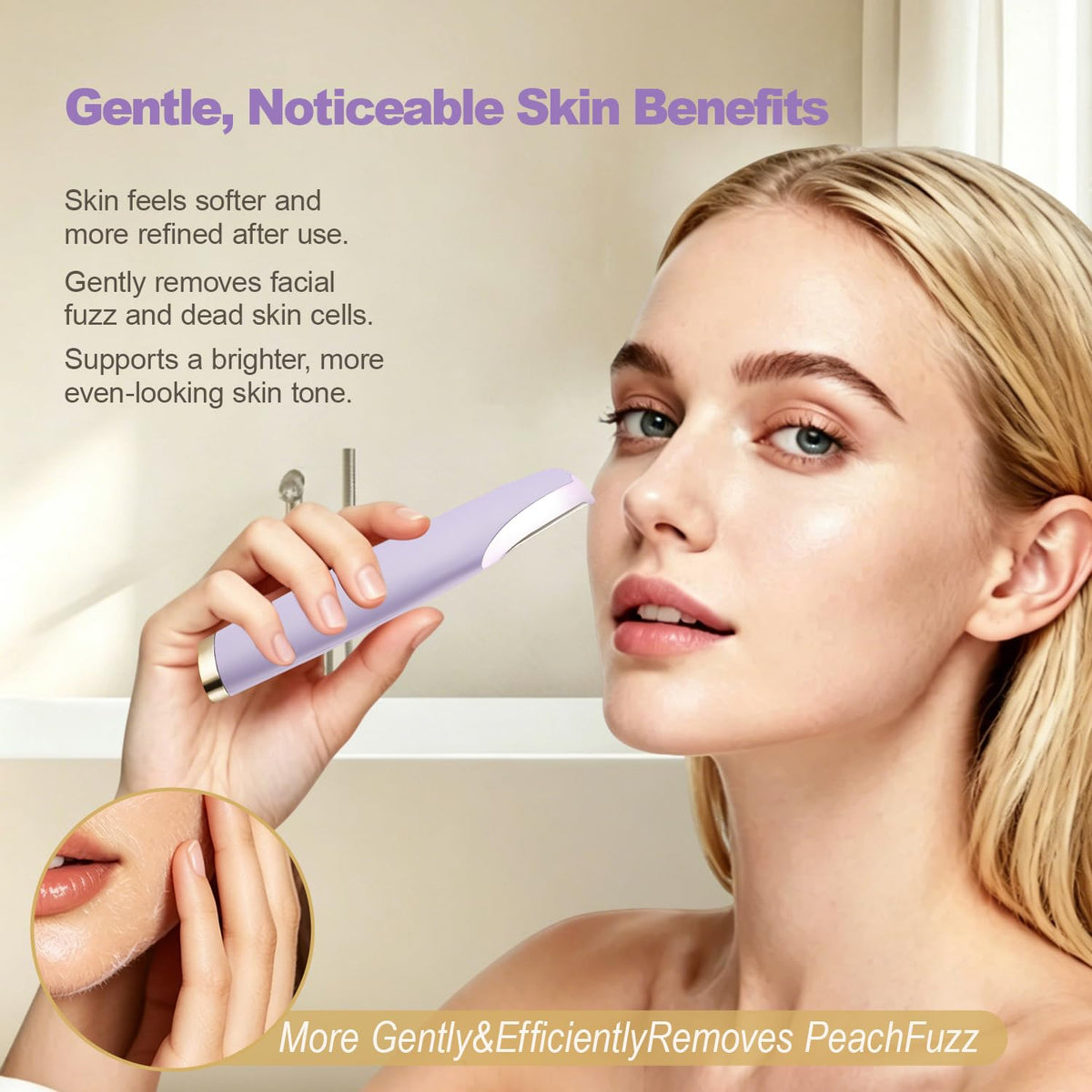 Rechargeable Dermaplane Razor with 4 Blades LED Light N308028