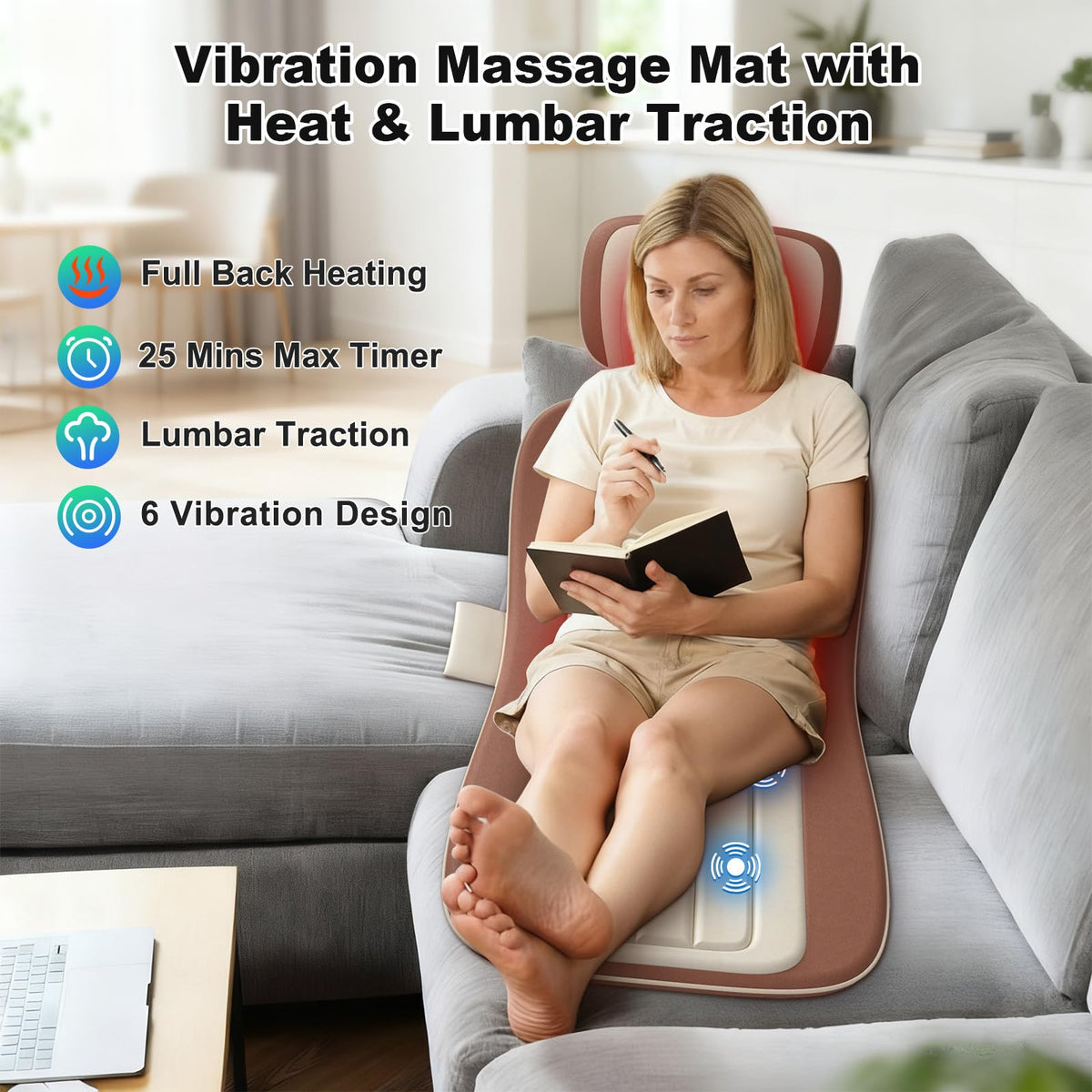 Full Body Massage Mat with 3 Heating Zones L148029