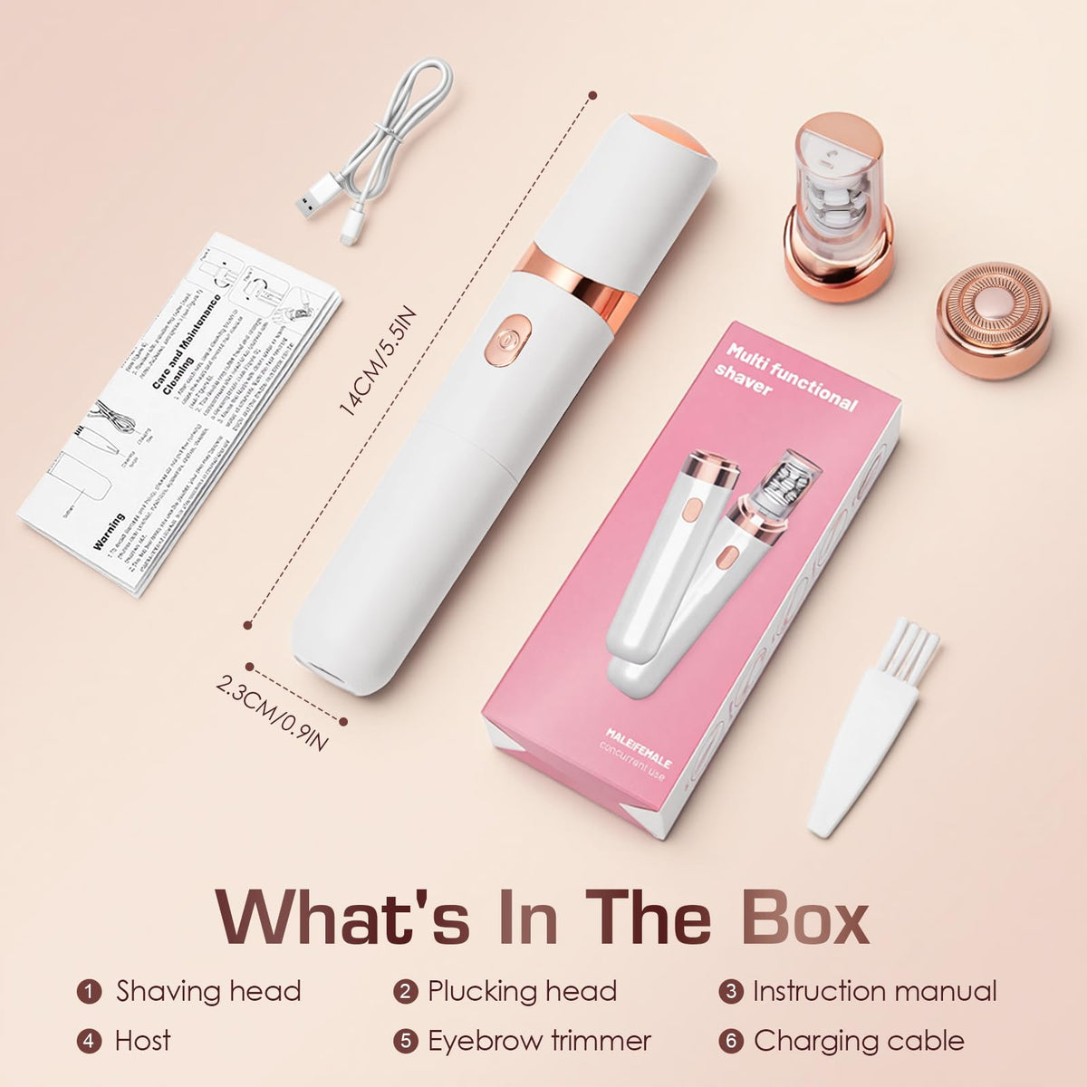 Women Face Epilator White T418