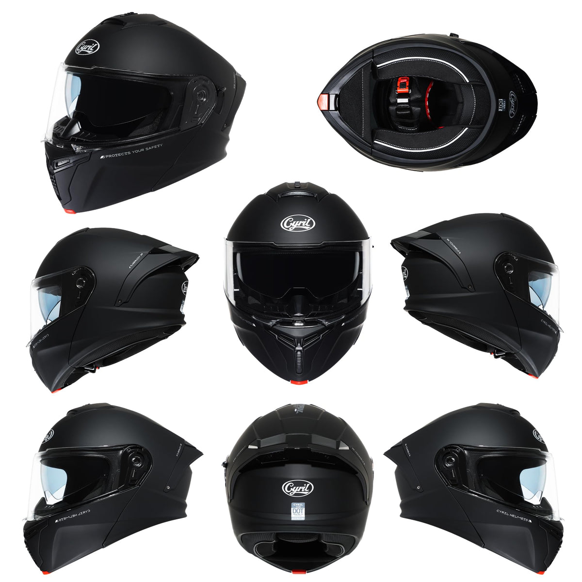 Modular Motorcycle Helmet DOT Approved N350
