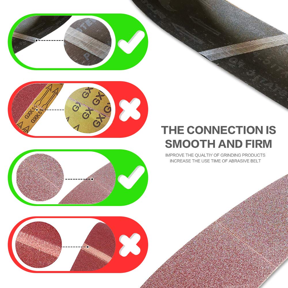 36 Inch 120 Grit Aluminum Oxide Sanding Belt 12 Pack I14981