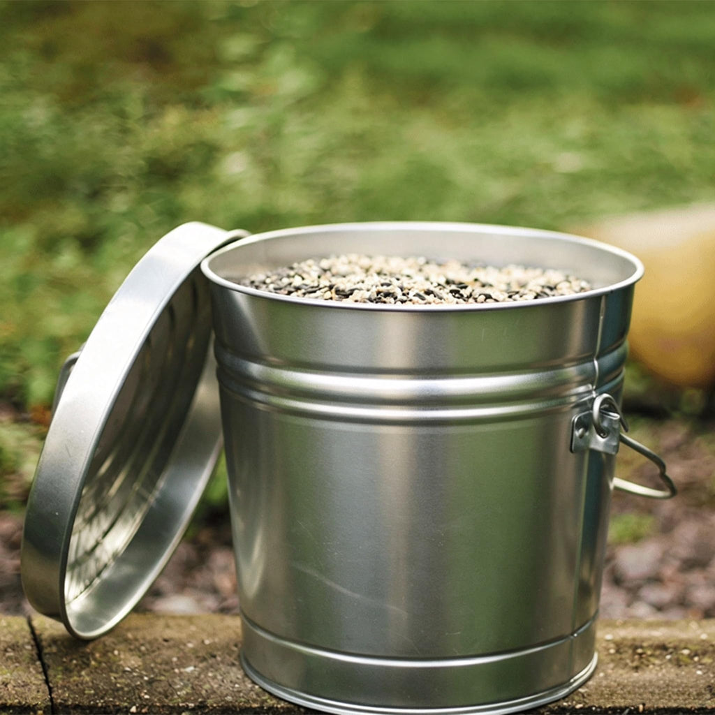 6 Gallon Galvanized Steel Storage Can with Locking Lid S9903