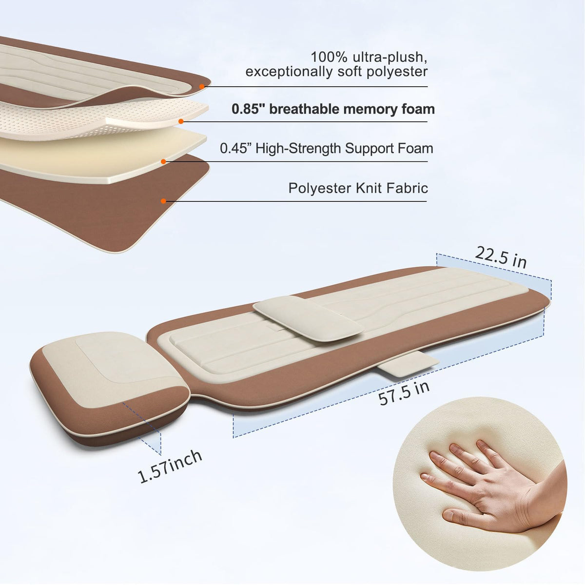 Full Body Massage Mat with 3 Heating Zones L148029