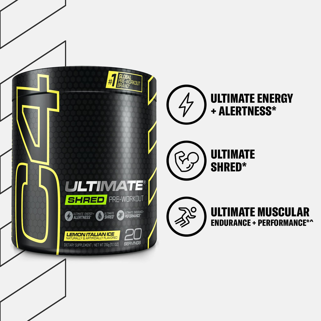 Pre Workout Powder Fat Burner Supplement With Ginger Root Extract 20 Servings S859