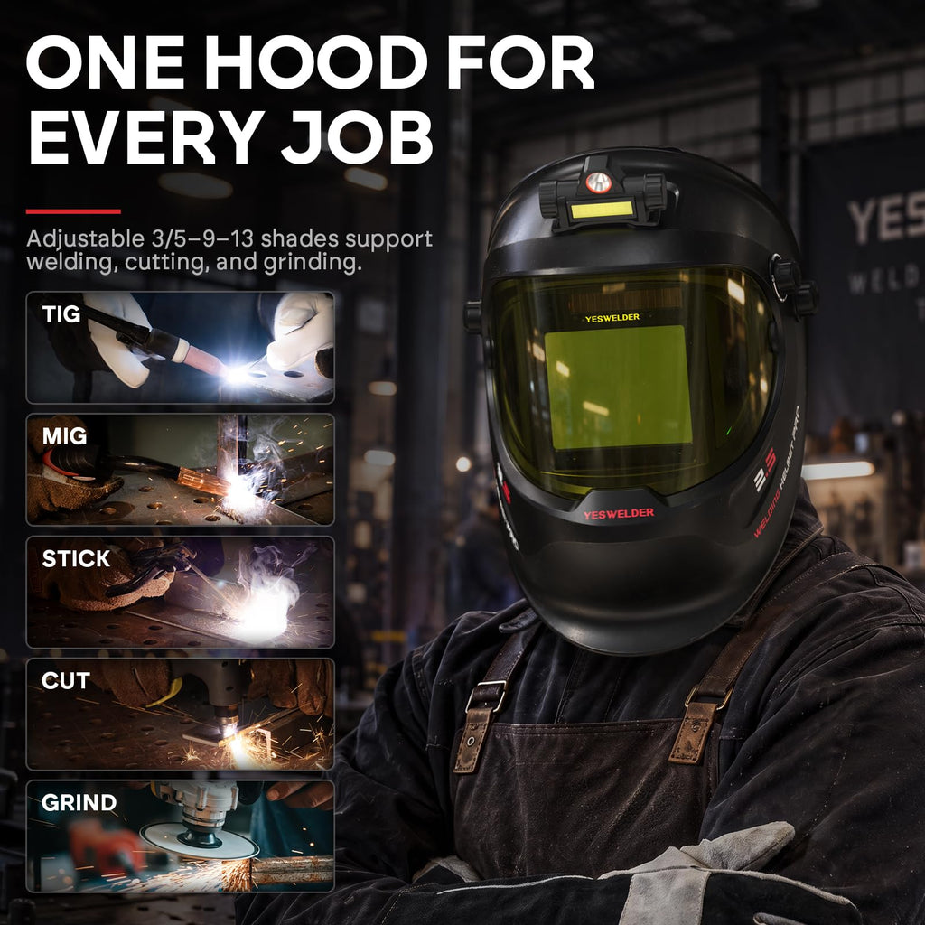 Auto Darkening Welding Helmet with LED D9193