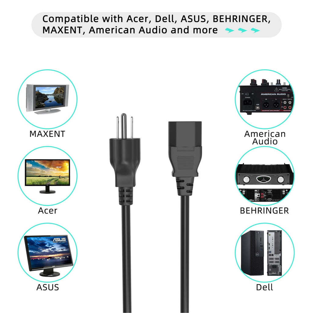 5ft AC Power Cord Cable T7481