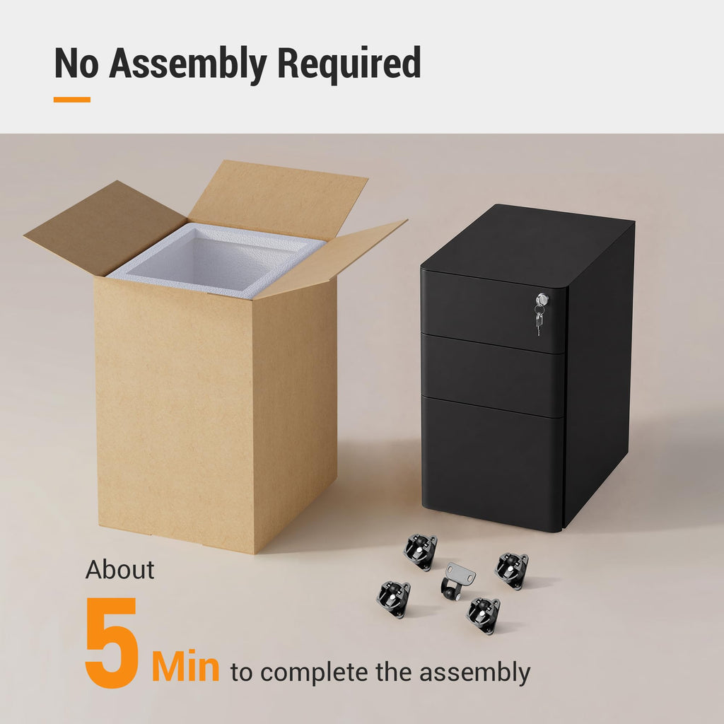 3 Drawer Mobile File Cabinet J570