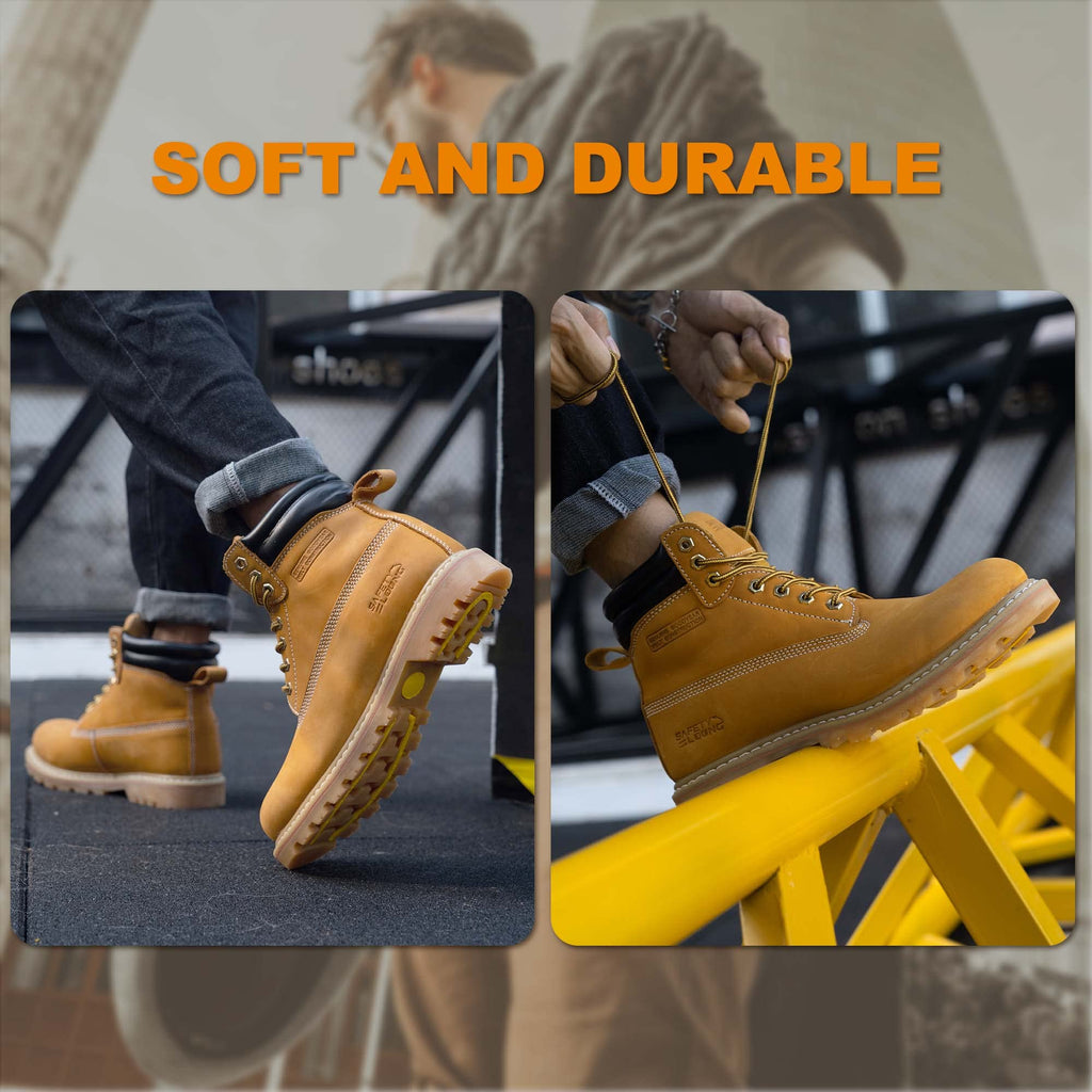 Soft Toe Waterproof Leather Work Boots H919876