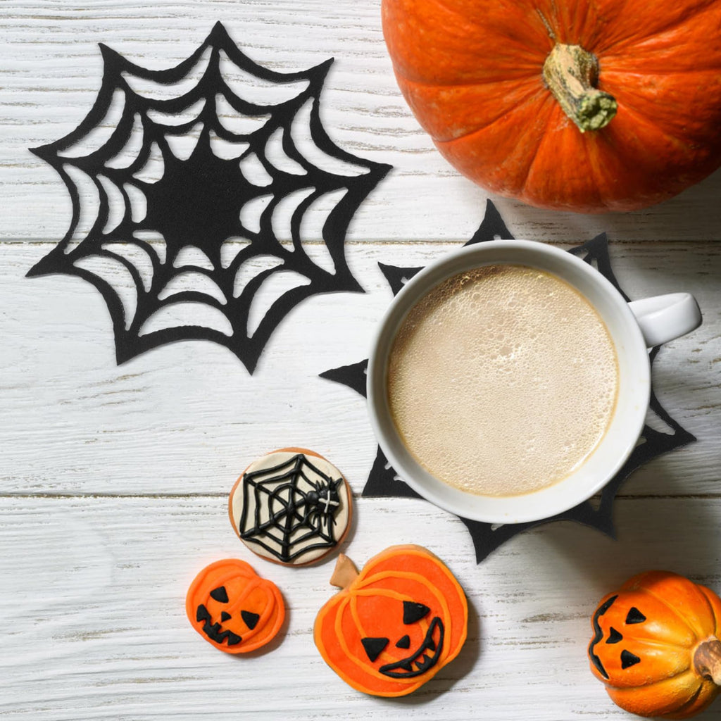 Halloween Spider Web Coasters Set Z97429