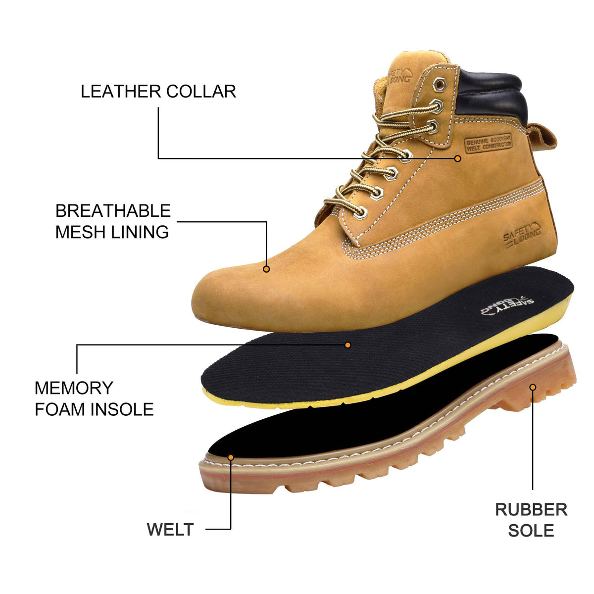 Soft Toe Waterproof Leather Work Boots H919876