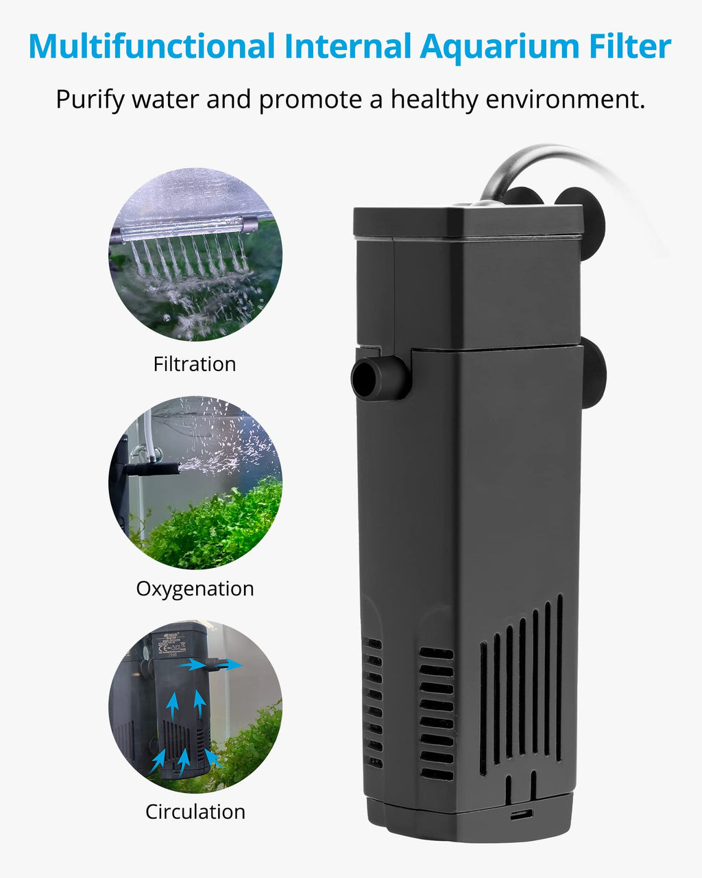 Internal Aquarium Filter up to 5 Gallons H91789
