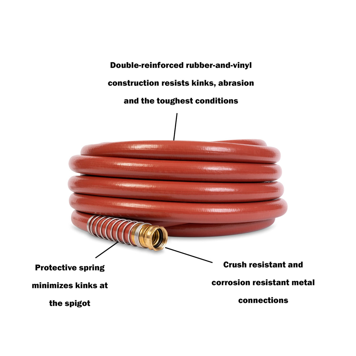 3/4" x 50' Heavy Duty Kink Resistant Garden Hose T631