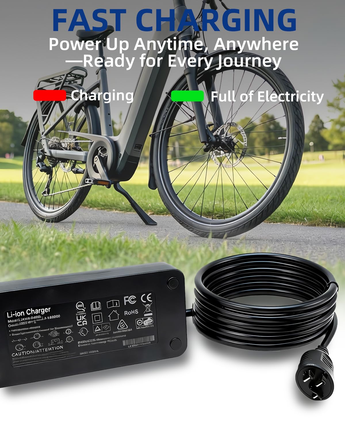 42V 2A Smart Battery Charger for 36V Lithium Battery W34310