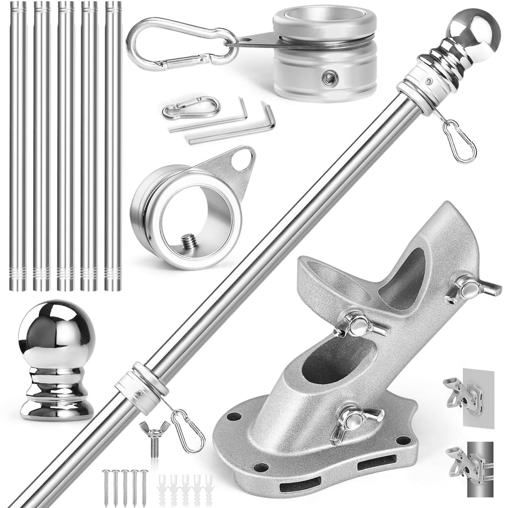 Stainless Steel 6 FT Flag Pole Kit O4841