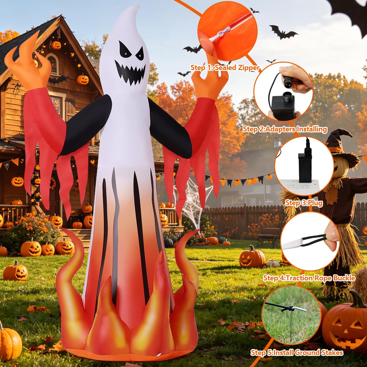 8FT Scary Ghost Inflatable Q148