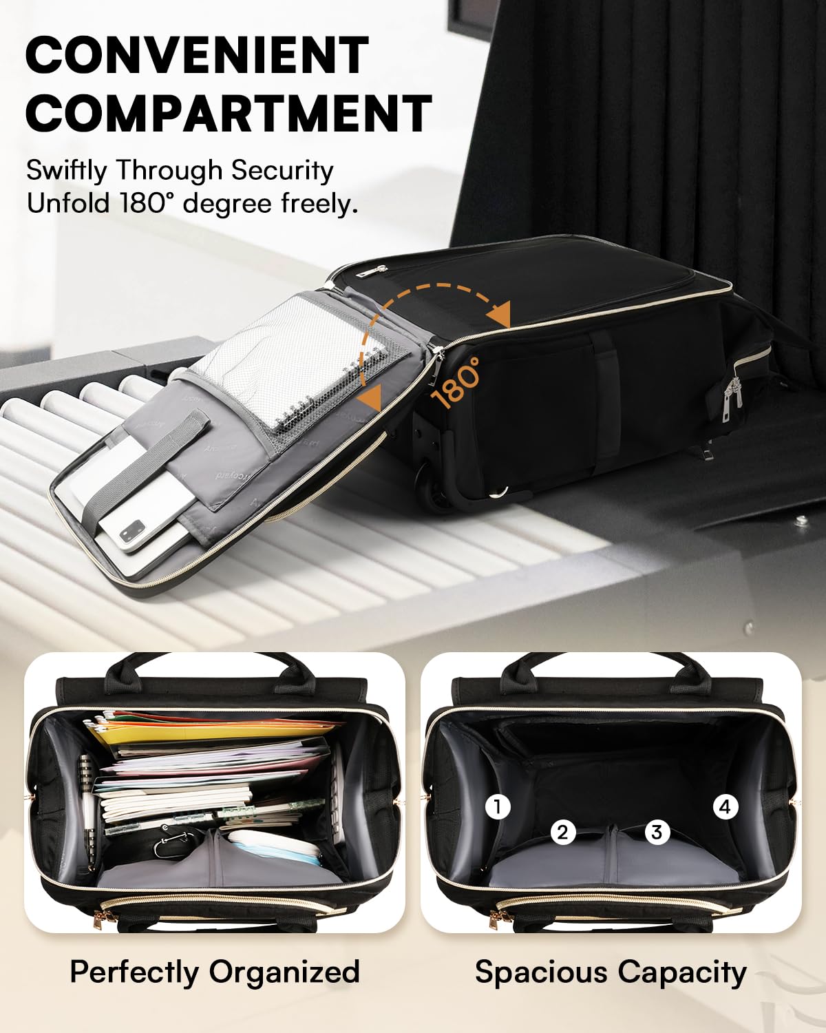 Rolling Laptop Backpack with Wheels P330353