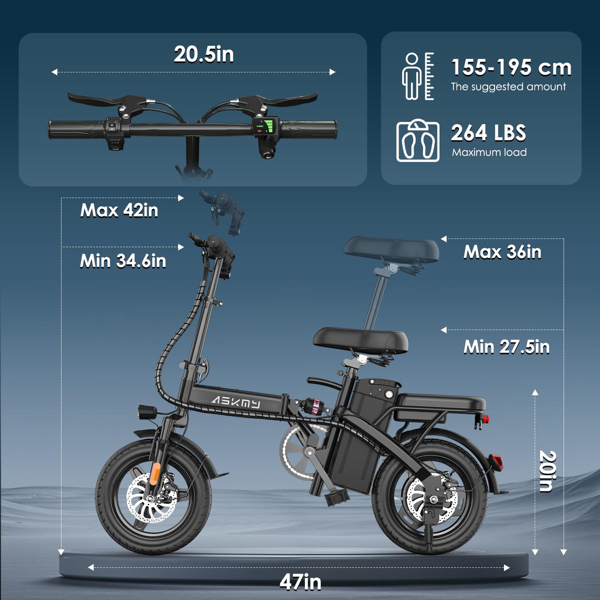 Folding Electric Bike 14" L259131
