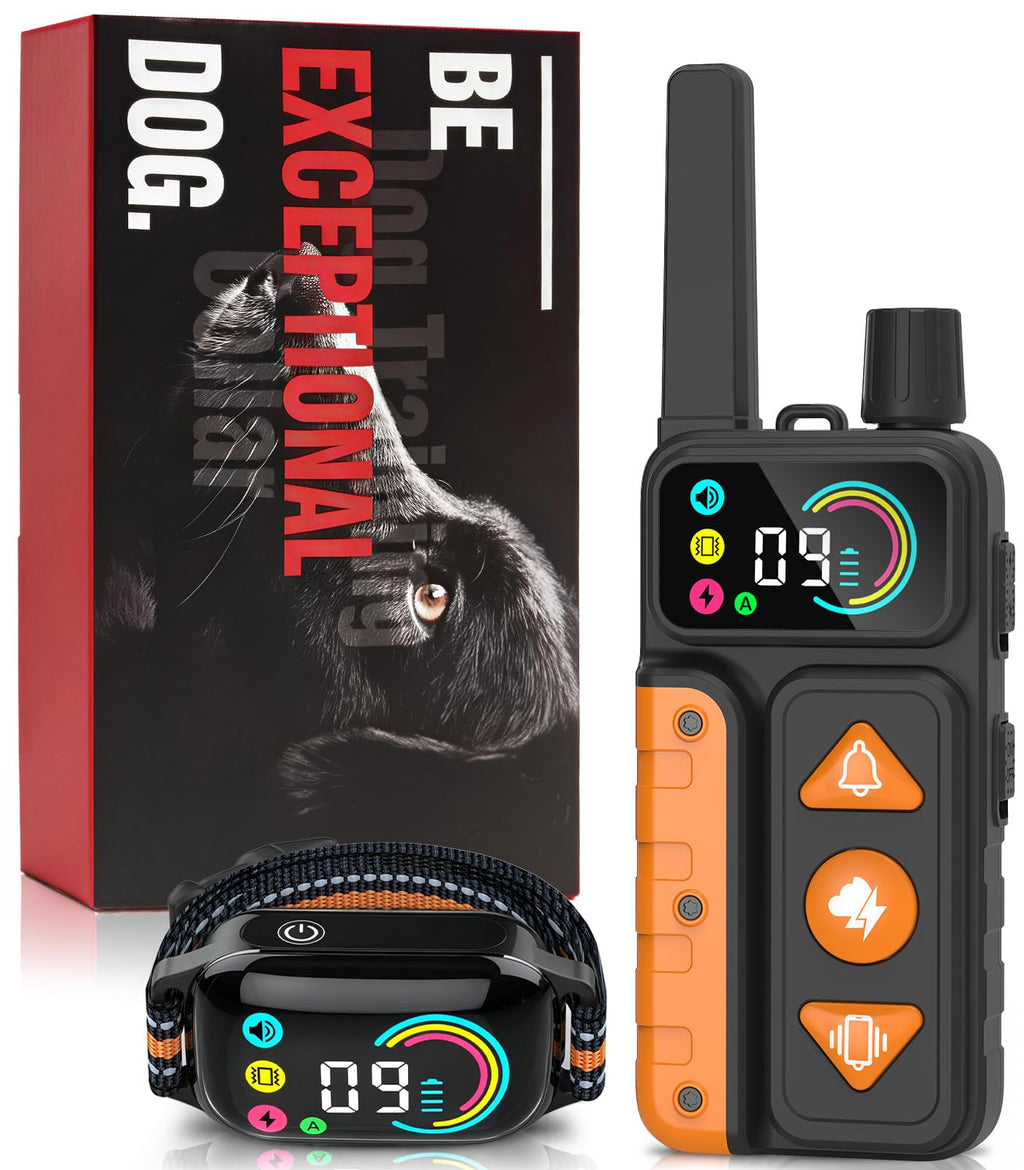 2-in-1 Dog Bark Collar & Shock Collar, IPX7 Waterproof E Collars with AI Anti-Bark/Beep/Vibration/Shock/no Shock for Small Medium Large Dog(5-120Lbs), Dog Training Collar with 3300FT Remote N3147