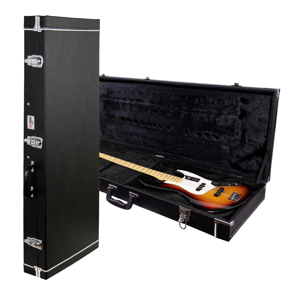 Black Bass Guitar Hard Case with Lock and Key P5826