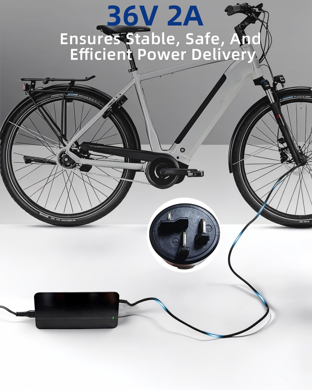 42V 2A Smart Battery Charger for 36V Lithium Battery W34310