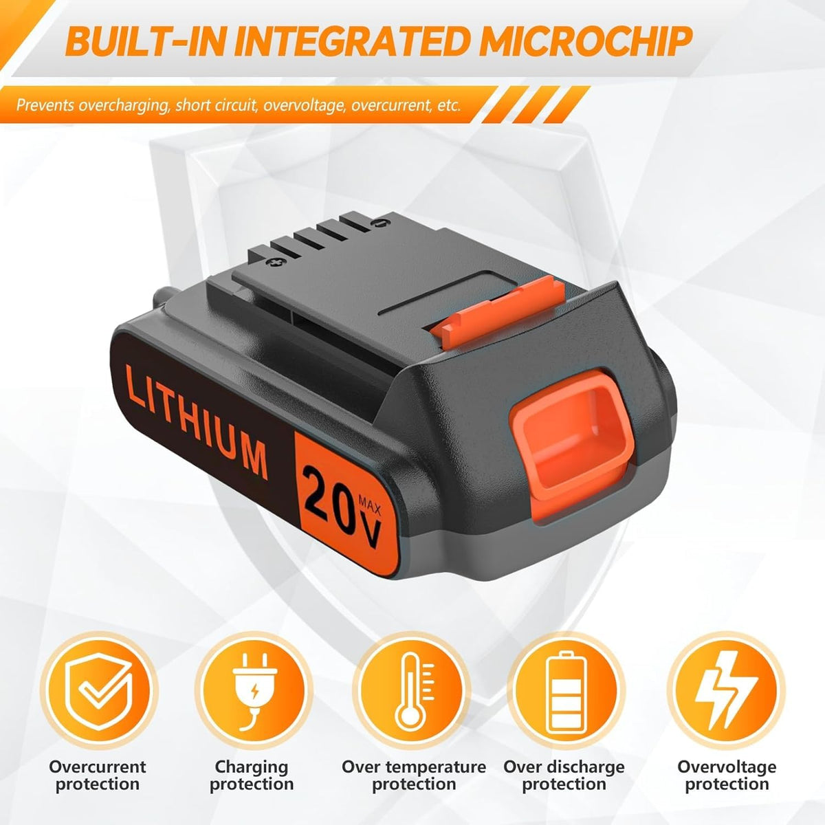 20 Volt 2.0AH Lithium-Ion Battery Replacement A125196