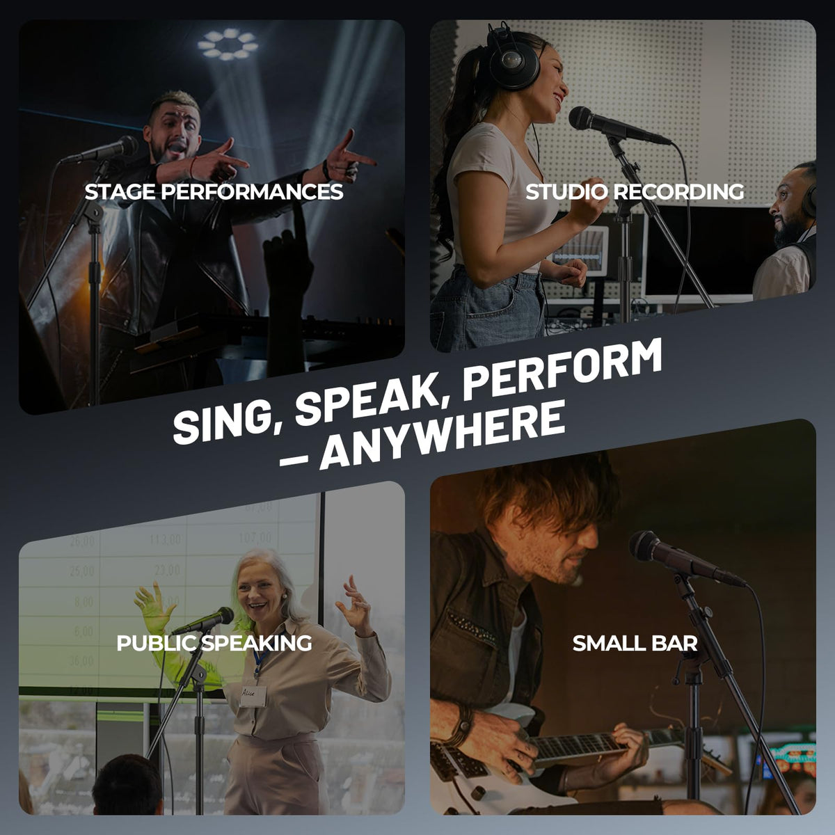 Cardioid Dynamic Wired XLR Microphone M61065