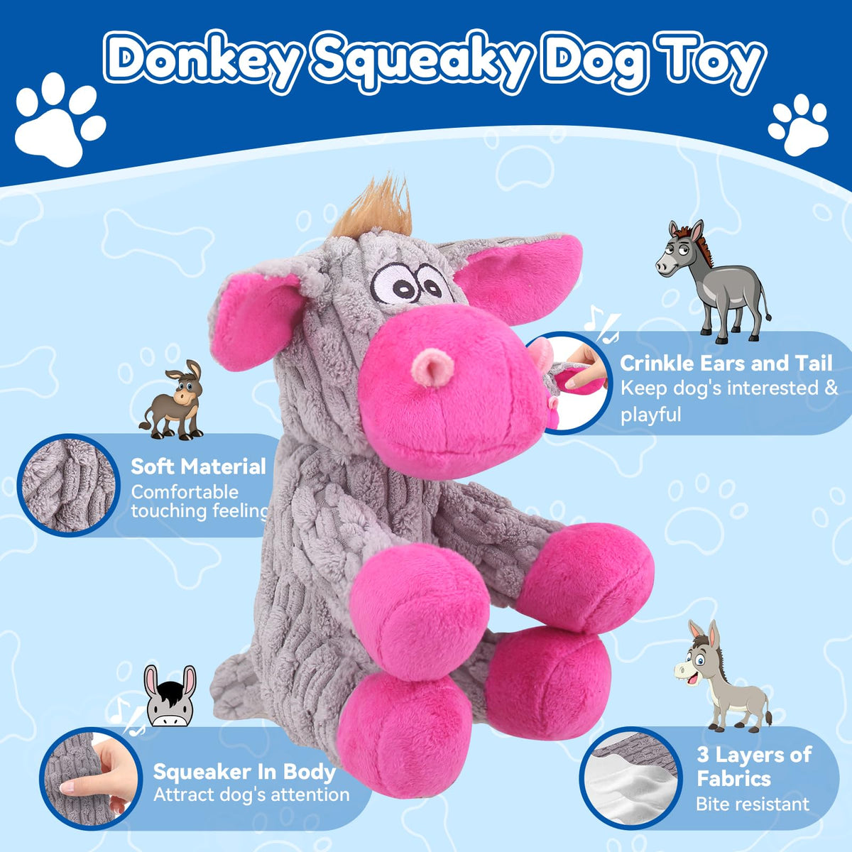Plush Squeaky Stuffed Animal Chew Toys Q1507