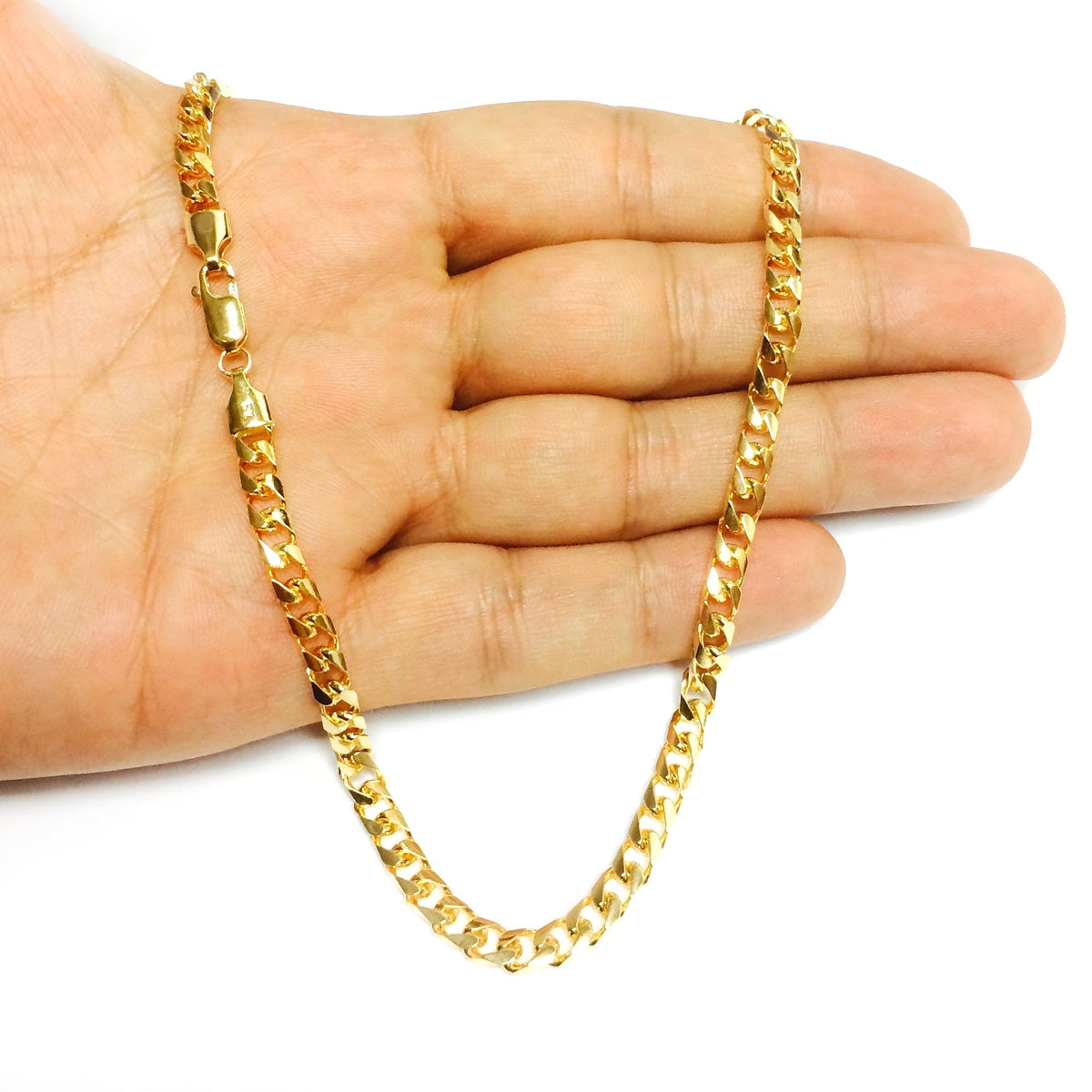 14k Yellow Gold Cuban Link Chain Necklace S327