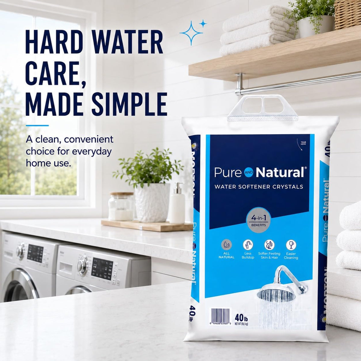 Water Softener Salt Crystals 40 lb 2 Pack R284082