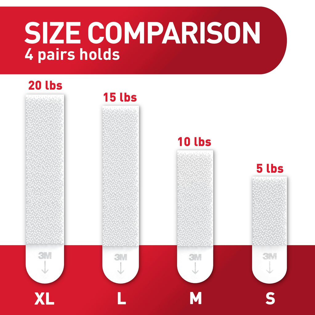 20 lb X-Large White Picture Hanging Strips A5497