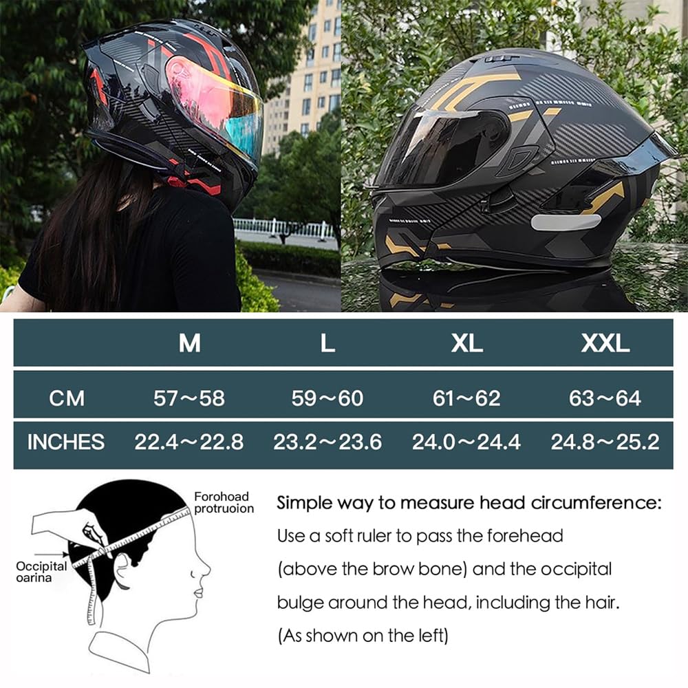DOT Approved Flip Up Full Face Modular Motorcycle Helmet with Dual Visor G6028