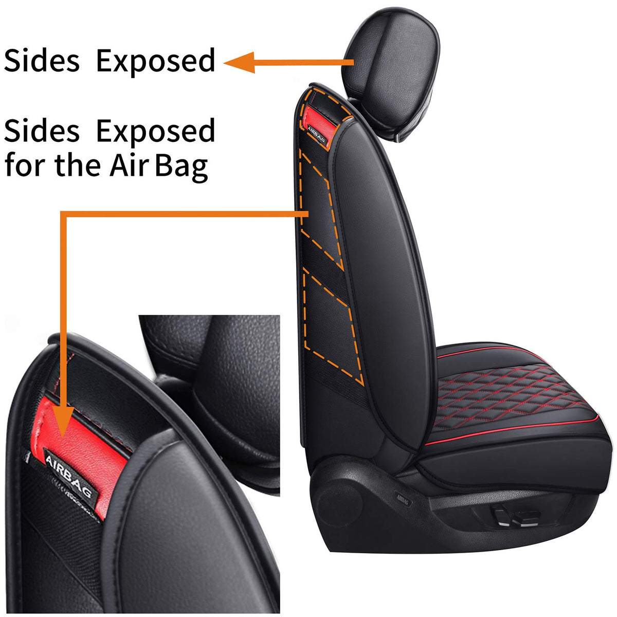 Car Seat Covers Black-Red L782280