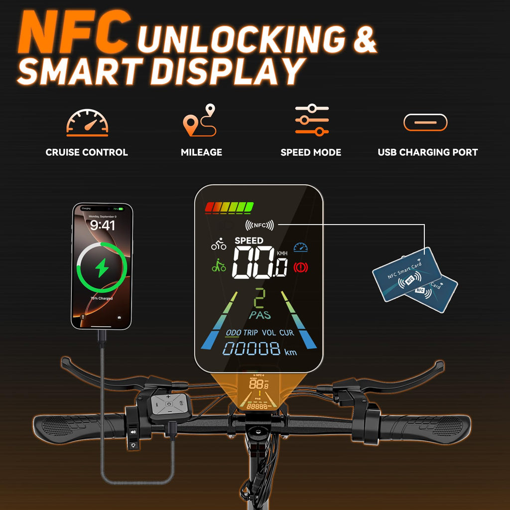 2400W Dual Motor 70 Miles Range 30MPH Foldable Off Road Electric Scooter X820550