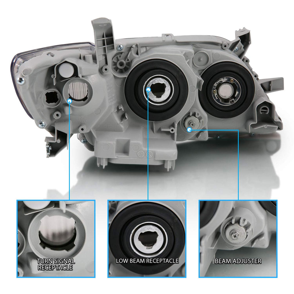 2007-2009 Toyota Camry Black Projector Headlight Assembly Pair K1533