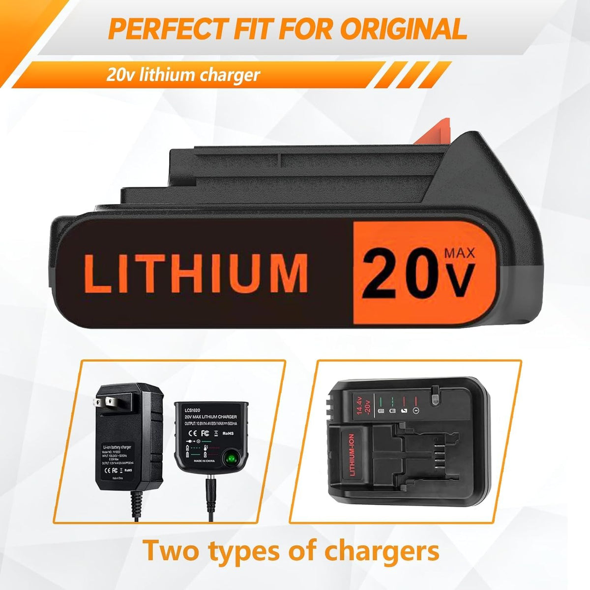 20 Volt 2.0AH Lithium-Ion Battery Replacement A125196