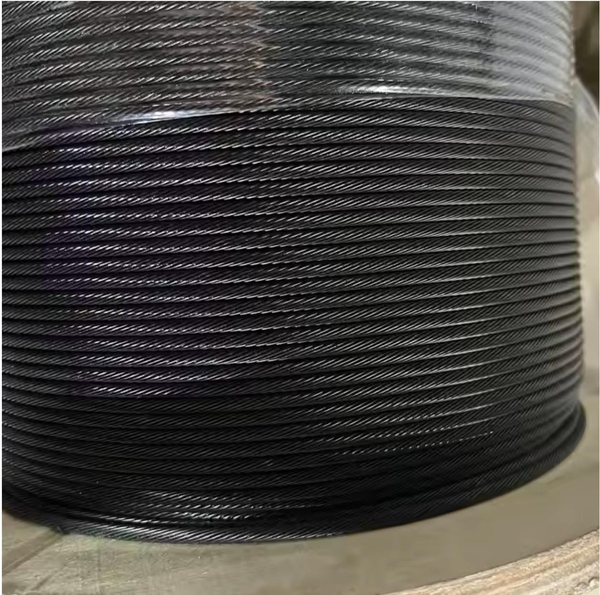 Black Oxide T316 Stainless Steel Cable 1/8'' 1x19 Wire M59016