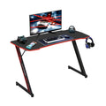 47 Inch Z Shaped Gaming Desk with Headphone Hook D64410