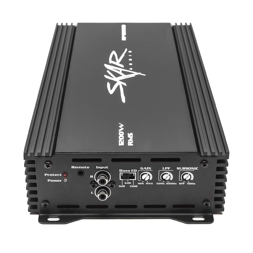 Monoblock Class D MOSFET Amplifier with Remote Subwoofer Level Control, 1200W M7034