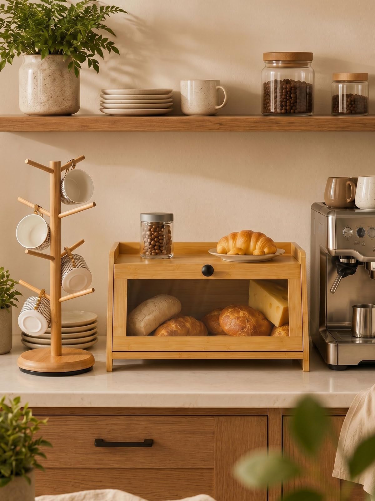 Bread Box with Top Shelf, 1 Tier R246124