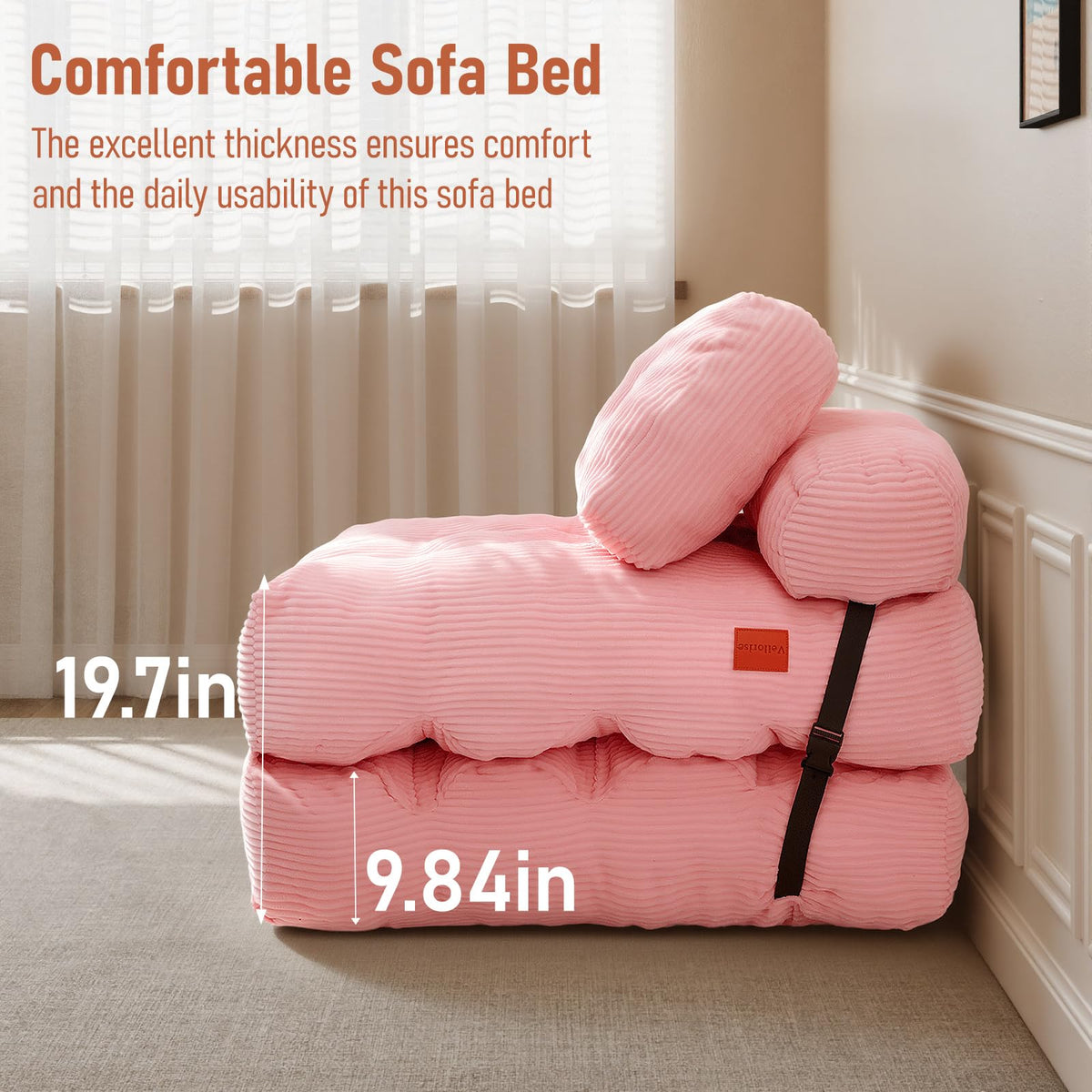 Folding Convertible Sofa Bed with Pillow K771188