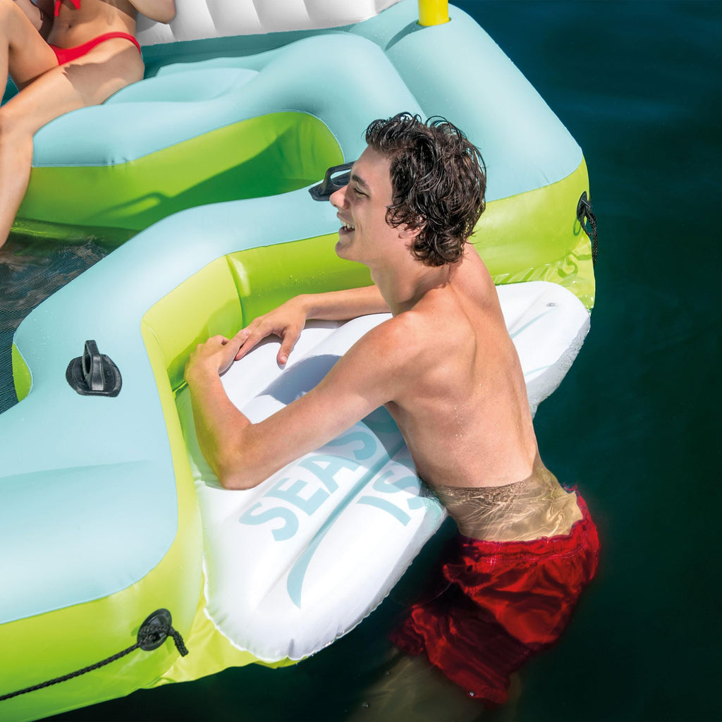 Inflatable Island Float with Built In Cooler and Cup Holder N477