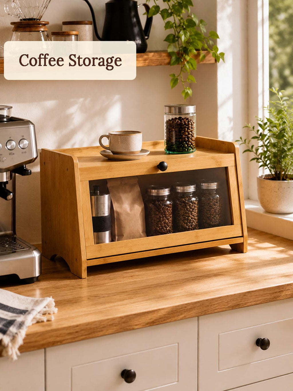 Bread Box with Top Shelf, 1 Tier R246124