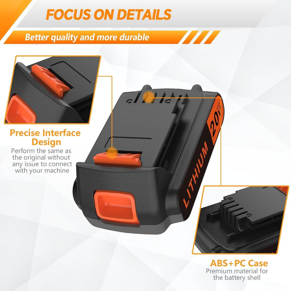 20 Volt 2.0AH Lithium-Ion Battery Replacement A125196
