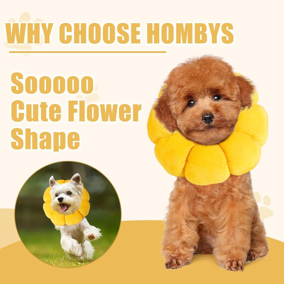 Soft Dog Cone for Dogs and Cats, Adjustable Dog Collar Alternative A461